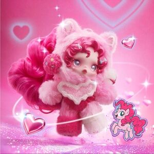 My Little Pony X SkullPanda (Pop Mart)- Pinkie Pie Keychain /BagCharm/Plush Doll
